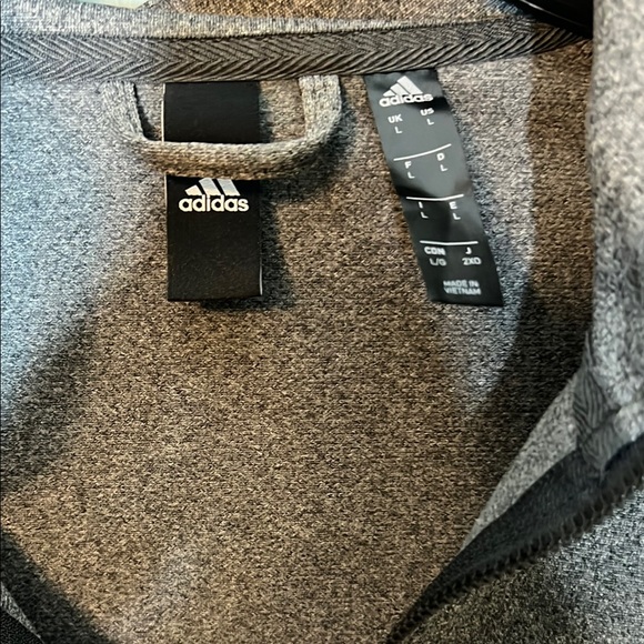 Adidas Gray Lightweight Jacket with Signature Stripes - Picture 2 of 6